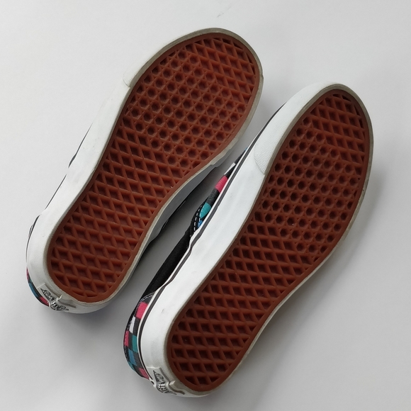Vans Slip Slide Multi color Checkerboard Shoes 7 - Picture 6 of 10